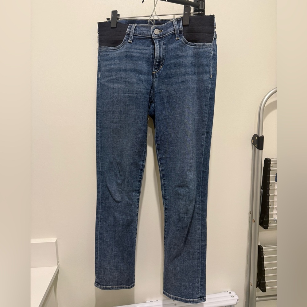 Joe's Jeans Dark Blue Women's maternity Waistband Straight Leg Jeans